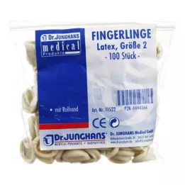 FINGERLING OP Latex storlek 2 rullad, 100 st