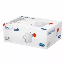 ROLTA mjukt bandage av syntetisk bomull 6 cmx3 m, 6 st