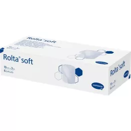 ROLTA mjukt bandage av syntetisk bomull 10 cmx3 m, 6 st