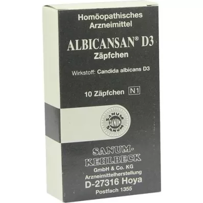 ALBICANSAN D 3 Suppositorier, 10 st