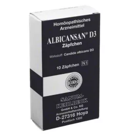 ALBICANSAN D 3 Suppositorier, 10 st