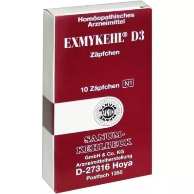 EXMYKEHL D 3 Suppositorier, 10 st