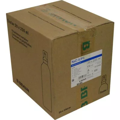 Saltlösning 0,9 % B.Braun SPÜLLÖSUNG Ecolav, 20X250 ml Saltlösning 0,9 % B.Braun SPÜLLÖSUNG Ecolav, 20X250 ml