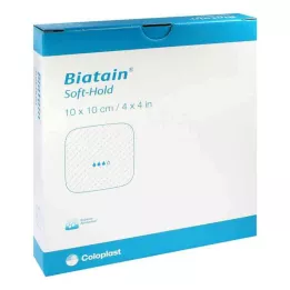 BIATAIN Skumförband 10x10 cm försiktigt självhäftande, 5 st