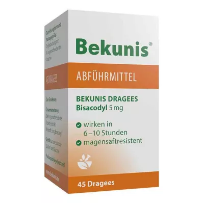 BEKUNIS Dragees Bisacodyl 5 mg enterotabletter, 45 st BEKUNIS Dragees Bisacodyl 5 mg enterotabletter, 45 st
