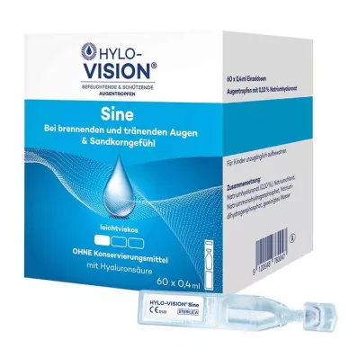 HYLO-VISION sina engångsdospipetter, 60X0,4 ml HYLO-VISION sina engångsdospipetter, 60X0,4 ml