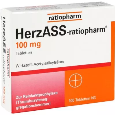 HERZASS-ratiopharm 100 mg tabletter, 100 st