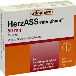 HERZASS-ratiopharm 50 mg tabletter, 100 st