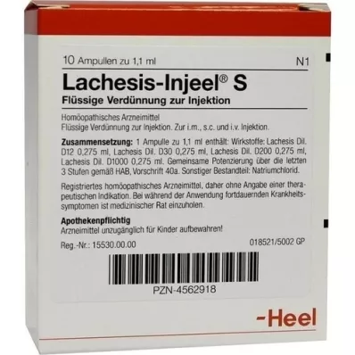 LACHESIS INJEEL S Ampuller, 10 st