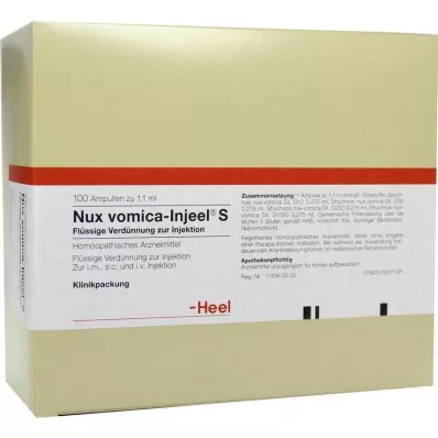 NUX VOMICA INJEEL S Ampuller, 100 st NUX VOMICA INJEEL S Ampuller, 100 st