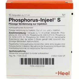 PHOSPHORUS INJEEL S Ampuller, 10 st