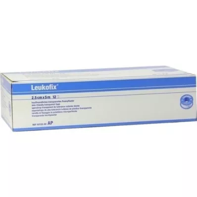 LEUKOFIX Bandageplåster 2,5 cm x 5 m, 12 st