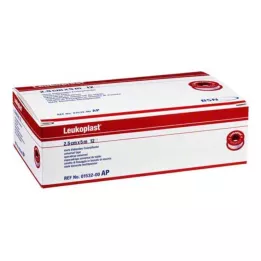 LEUKOPLAST 2,5 cmx5 m, 12 st