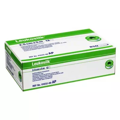 LEUKOSILK 2,5 cmx5 m, 12 st LEUKOSILK 2,5 cmx5 m, 12 st