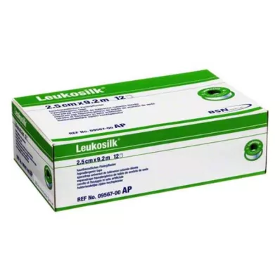 LEUKOSILK 2,5 cmx9,2 m, 12 st