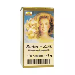 BIOTIN PLUS Kapslar med zink för hår, 100 kapslar