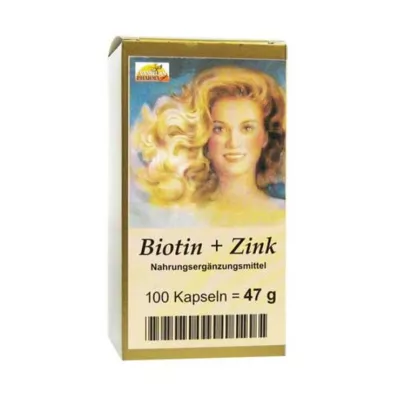 BIOTIN PLUS Kapslar med zink för hår, 100 kapslar