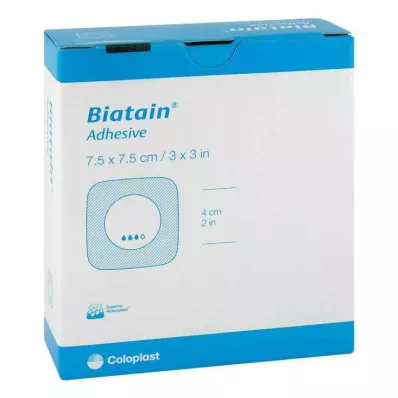 BIATAIN Skumförband 7,5x7,5 cm självhäftande, 10 st