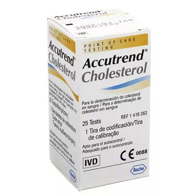 Accutrend kolesteroltestsats, 25 st