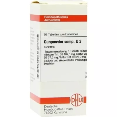 GUNPOWDER comp.D 3 tabletter, 80 st