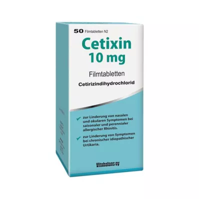 CETIXIN 10 mg filmdragerade tabletter, 50 st CETIXIN 10 mg filmdragerade tabletter, 50 st