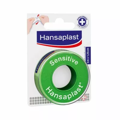 HANSAPLAST Känsligt fixeringsplåster 1,25 cm x 5 m, 1 st HANSAPLAST Känsligt fixeringsplåster 1,25 cm x 5 m, 1 st