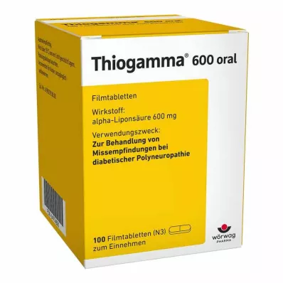 THIOGAMMA 600 orala filmdragerade tabletter, 100 st THIOGAMMA 600 orala filmdragerade tabletter, 100 st