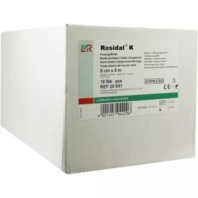 ROSIDAL K Bandage 8 cmx5 m sterilt enkelförpackat, 10 st