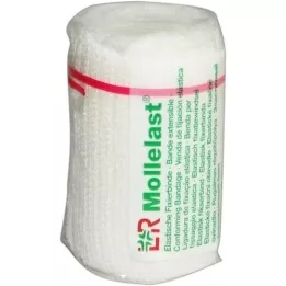 MOLLELAST Bandage 6 cmx4 m vitt, 1 st