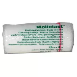 MOLLELAST Bandage 8 cmx4 m vitt, 1 st