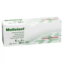MOLLELAST Bandage 6 cmx4 m vitt, 20 st