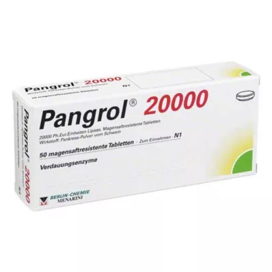 Pangrol 20000 gastroresistenta tabletter, 50 st Pangrol 20000 gastroresistenta tabletter, 50 st
