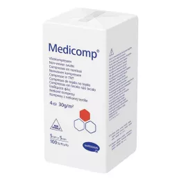 MEDICOMP Non-woven komp. osteril 5x5 cm 4-lagers, 100 st