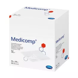 MEDICOMP Non-woven komp. osteril 10x10 cm 4-lagers, 100 st