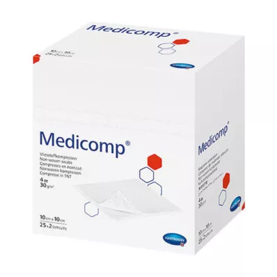 MEDICOMP Non-woven komp. osteril 10x10 cm 4-lagers, 100 st MEDICOMP Non-woven komp. osteril 10x10 cm 4-lagers, 100 st