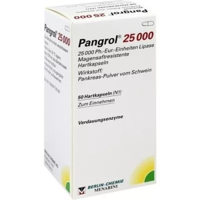 PANGROL 25.000 hårda kapsyler med enteric-coated pell, 50 st