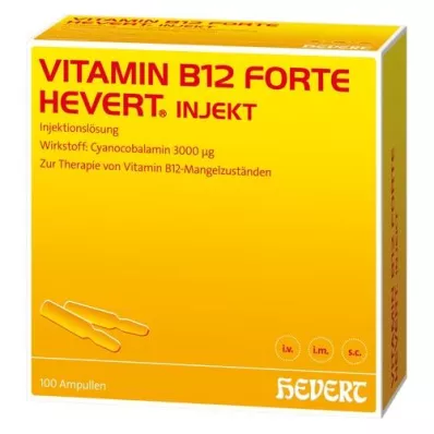 VITAMIN B12 HEVERT forte Inject Ampuller, 100X2 ml