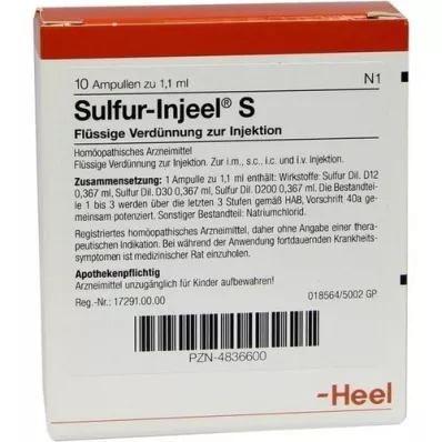 SULFUR INJEEL S Ampuller, 10 st