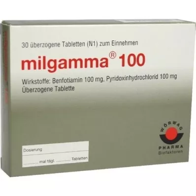 MILGAMMA 100 mg dragerade tabletter, 30 st