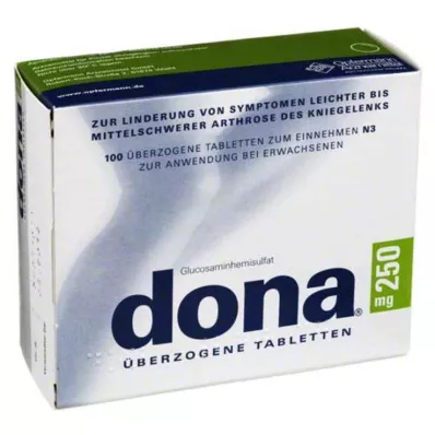 DONA 250 mg dragerade tabletter, 100 st DONA 250 mg dragerade tabletter, 100 st