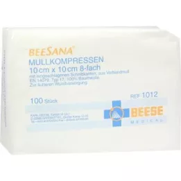 MULLKOMPRESSEN 10x10 cm icke-steril 8x, 100 st