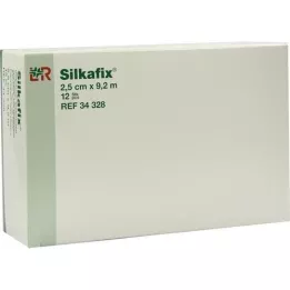 SILKAFIX Häftplåster 2,5 cm x 9,2 m pappkärna, 12 st