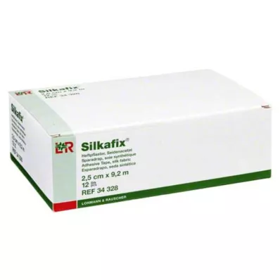 SILKAFIX Häftplåster 2,5 cm x 9,2 m pappkärna, 12 st