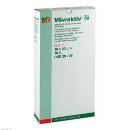 VLIWAKTIV AG Aktivt kol absorberande komp. med silver 10x20 cm, 10 st