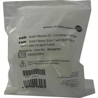 PARI Babymask storlek 1 med babyvinkel, 1 st