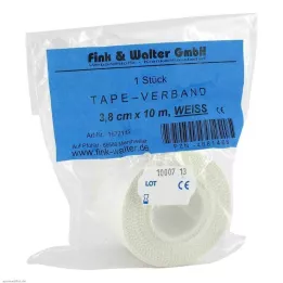 TAPE-Bandage 3,8 cmx10 m vitt, 1 st