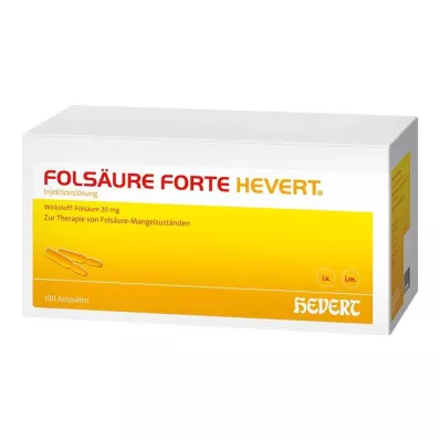 FOLSÄURE HEVERT forte Ampuller, 100X2 ml FOLSÄURE HEVERT forte Ampuller, 100X2 ml