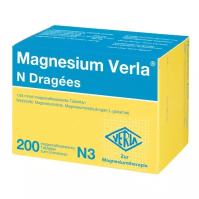 MAGNESIUM VERLA N Belagda tabletter, 200 st