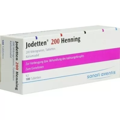 JODETTEN 200 Henning-tabletter, 100 st