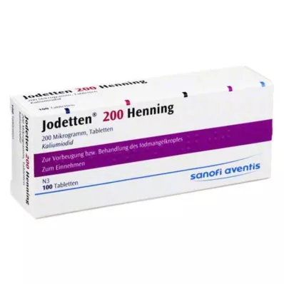 JODETTEN 200 Henning-tabletter, 100 st